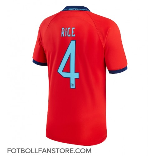 England Declan Rice #4 Borta matchtröja VM 2022 Kortärmad Billigt